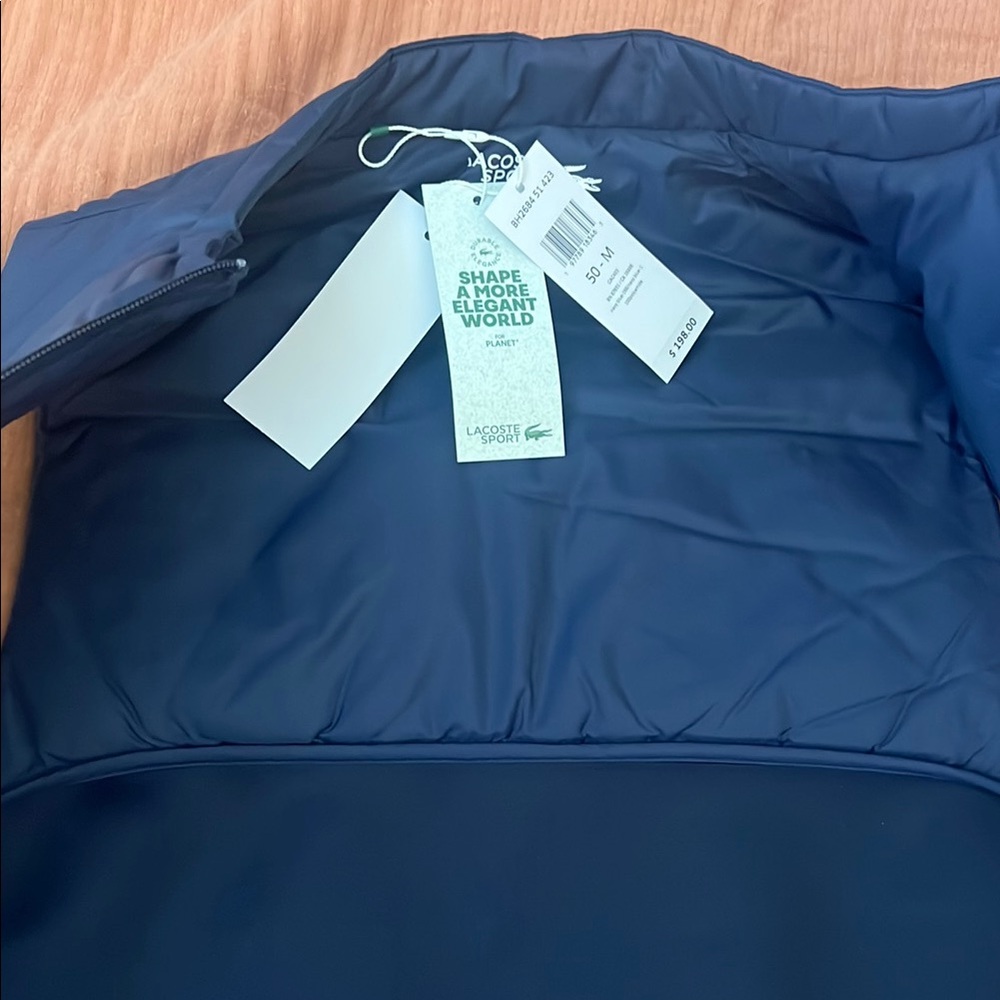 NWT Lacoste Navy Blue Puffer Vest - Picture 2 of 8